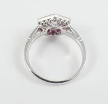 RUBY & DIAMOND ART DECO STYLE RING