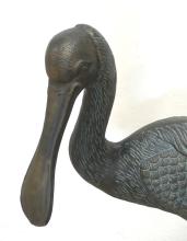 LARGE "SPOONBILL" BRONZE SCULPTURE