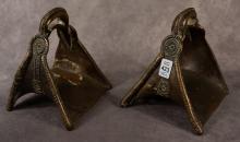 PAIR OF ANTIQUE COPPER STIRRUPS