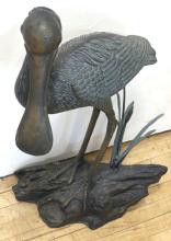 LARGE "SPOONBILL" BRONZE SCULPTURE