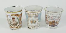 3 ROYALTY COMMEMORATIVE BEAKERS