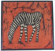 PAIR BATIK WORKS ON FABRIC