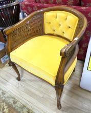 CANED SIDE TUB CHAIR