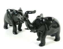 PAIR JADE ELEPHANTS