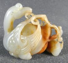 EXCEPTIONAL CHINESE WHITE JADE CARVING