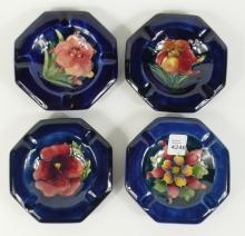SET MOORCROFT ASHTRAYS