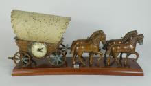 VINTAGE STAGECOACH LAMP/CLOCK