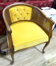 CANED SIDE TUB CHAIR