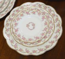 LIMOGES "BRIDAL WREATH" DINNERWARE