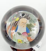 REVERSE PAINTED CRYSTAL BALL