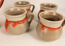 TWO POTTERY COFFEE SETS