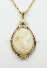 GOLD CAMEO NECKLACE