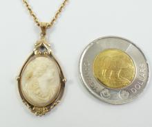 GOLD CAMEO NECKLACE