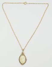 GOLD CAMEO NECKLACE