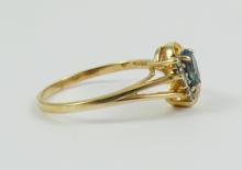 TOPAZ & DIAMOND RING