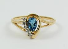TOPAZ & DIAMOND RING