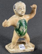 TWO EARLY CHINESE CERAMIC FIGURINES