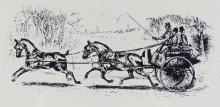 SET OF FOUR ENGLISH COACHING PRINTS