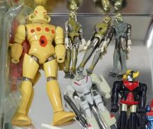 NINE VINTAGE ACTION FIGURES AND TOY