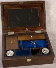 ANTIQUE ROSEWOOD TRAVEL CASE
