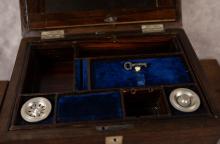 ANTIQUE ROSEWOOD TRAVEL CASE