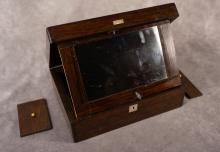 ANTIQUE ROSEWOOD TRAVEL CASE