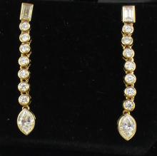 PAIR FORMAL DIAMOND EARRINGS