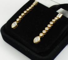 PAIR FORMAL DIAMOND EARRINGS