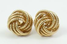 PAIR GOLD EARRINGS