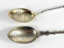 TWO INTERESTING SILVER SPOONS