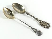 TWO INTERESTING SILVER SPOONS