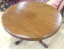 CIRCULAR MAHOGANY DINING TABLE