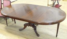 CIRCULAR MAHOGANY DINING TABLE