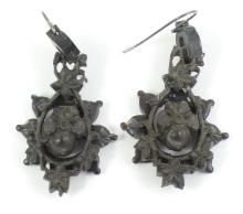 PAIR 19TH CENTURY EARRINGS