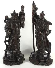 PAIR IMPRESSIVE CHINESE CARVINGS