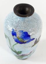 JAPANESE FISH SCALE ENAMEL VASE