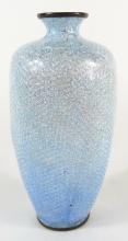 JAPANESE FISH SCALE ENAMEL VASE