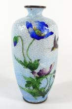 JAPANESE FISH SCALE ENAMEL VASE