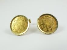 GOLD COIN CUFFLINKS