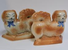 PAIR OF STAFFORDSHIRE DOGS