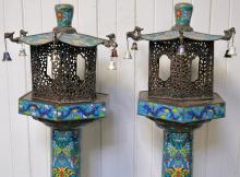 CHINESE CLOISONNE PEDESTALS