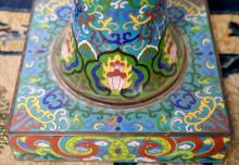 CHINESE CLOISONNE PEDESTALS