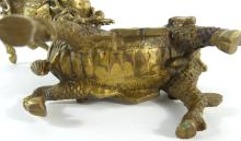 PAIR BRASS FOO LIONS