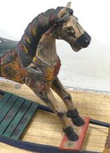 VINTAGE WOODEN ROCKING HORSE