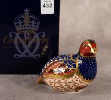 LIMITED EDITION "PARTRIDGE" DERBY PAPERWEIGHT