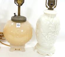 THREE ALADDIN ALACITE TABLE LAMPS