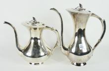 2 LARGE STERLING SILVER POTS