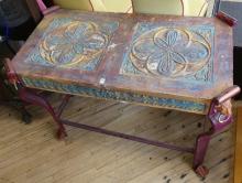 BRIGHTLY PAINTED TABLE