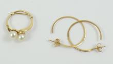 GOLD RING & EARRINGS