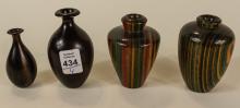 FOUR MILLER WOODTURNING VASES